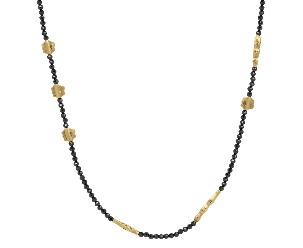 Short Black Spinel Flora Necklace