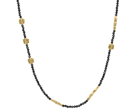 Short Black Spinel Flora Necklace