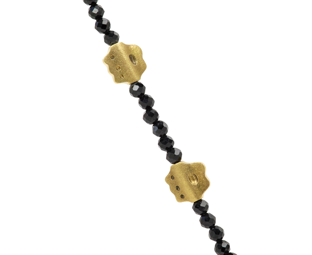 Short Black Spinel Flora Necklace