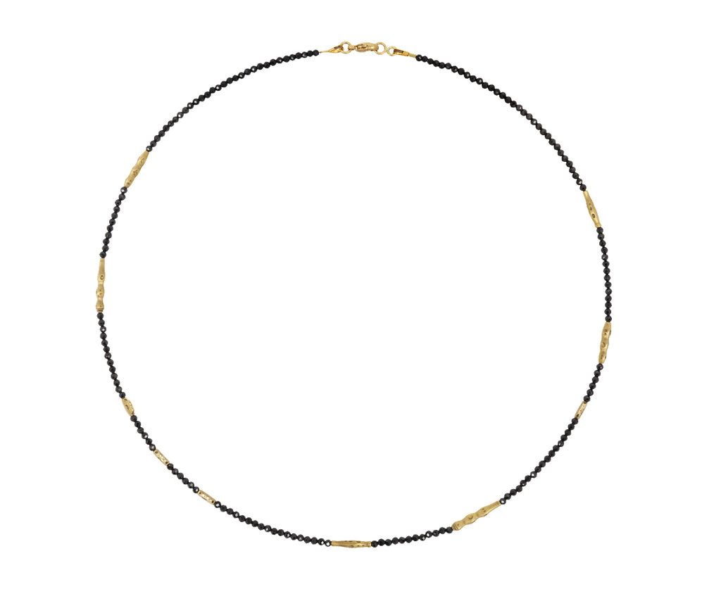 Short Black Spinel Flora Necklace