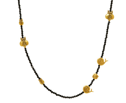 Black Spinel Fable Animals and Strange Characters Necklace