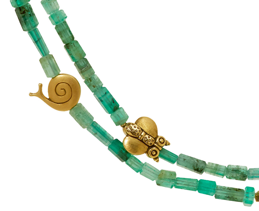 Emerald Fable Animals Beaded Necklace