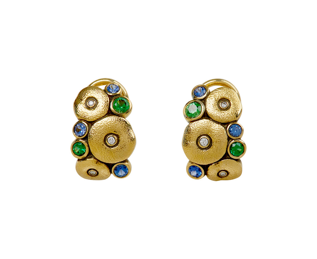 Diamond and Sapphire Orchard Earrings - TWISTonline 