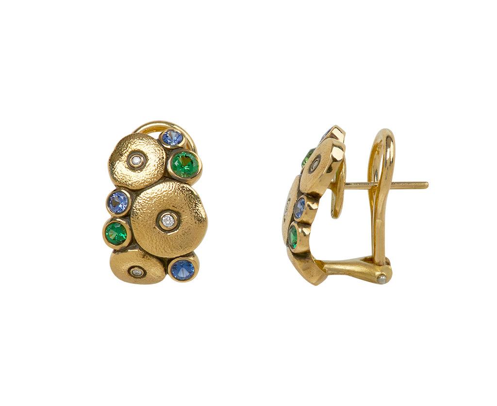 Diamond and Sapphire Orchard Earrings - TWISTonline 