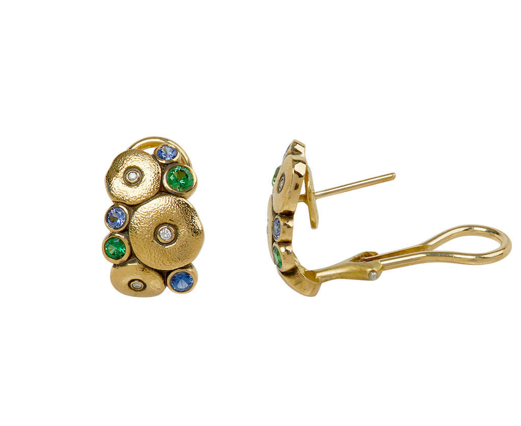 Diamond and Sapphire Orchard Earrings - TWISTonline 