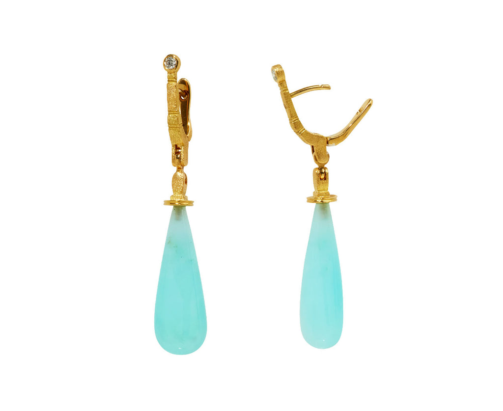 Blue Opal Sticks and Stones Earrings