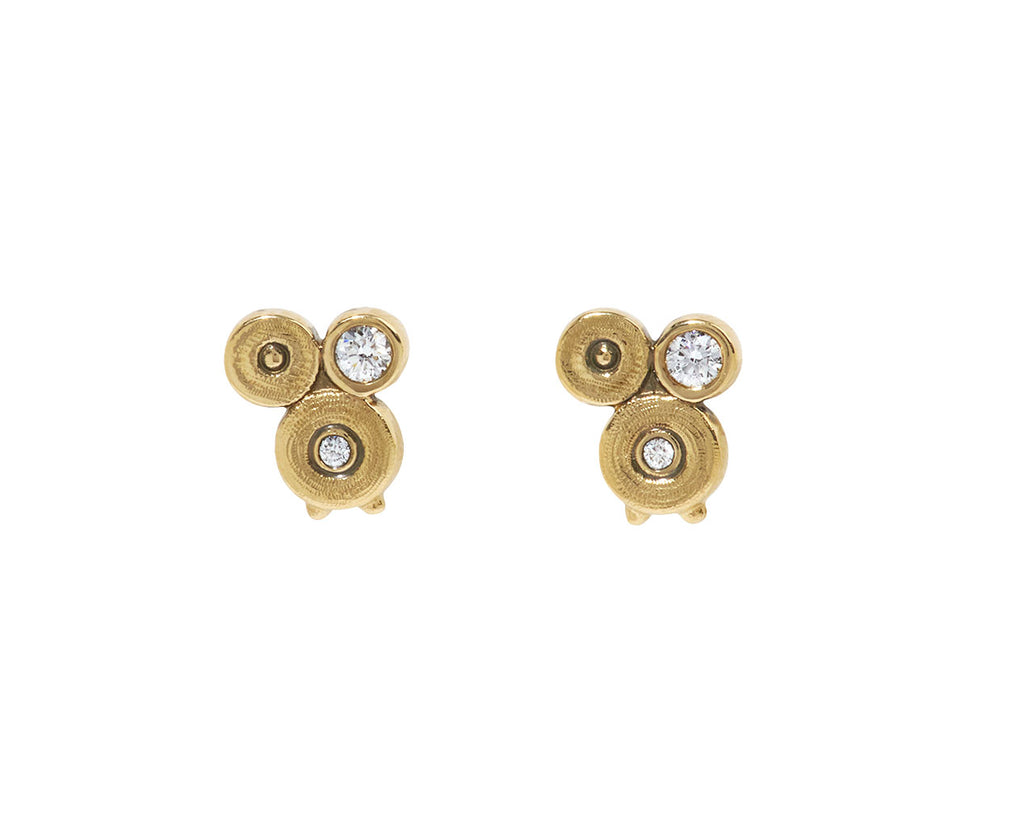 Diamond Ocean Stud Earrings