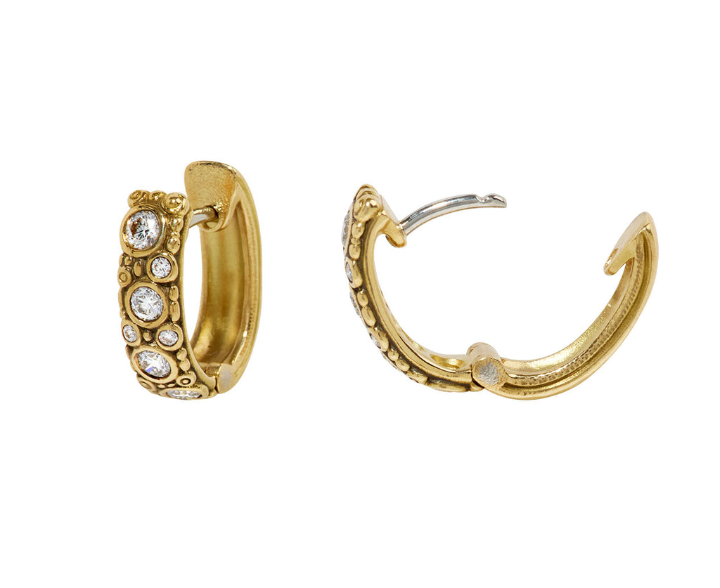 Diamond Oval Hoop Earrings