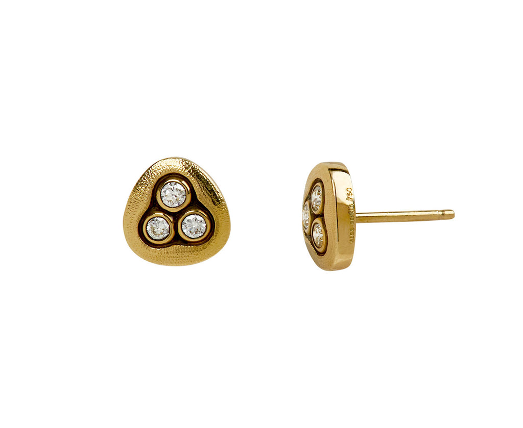 Alex Sepkus Swirling Water Diamond Stud Earrings - side