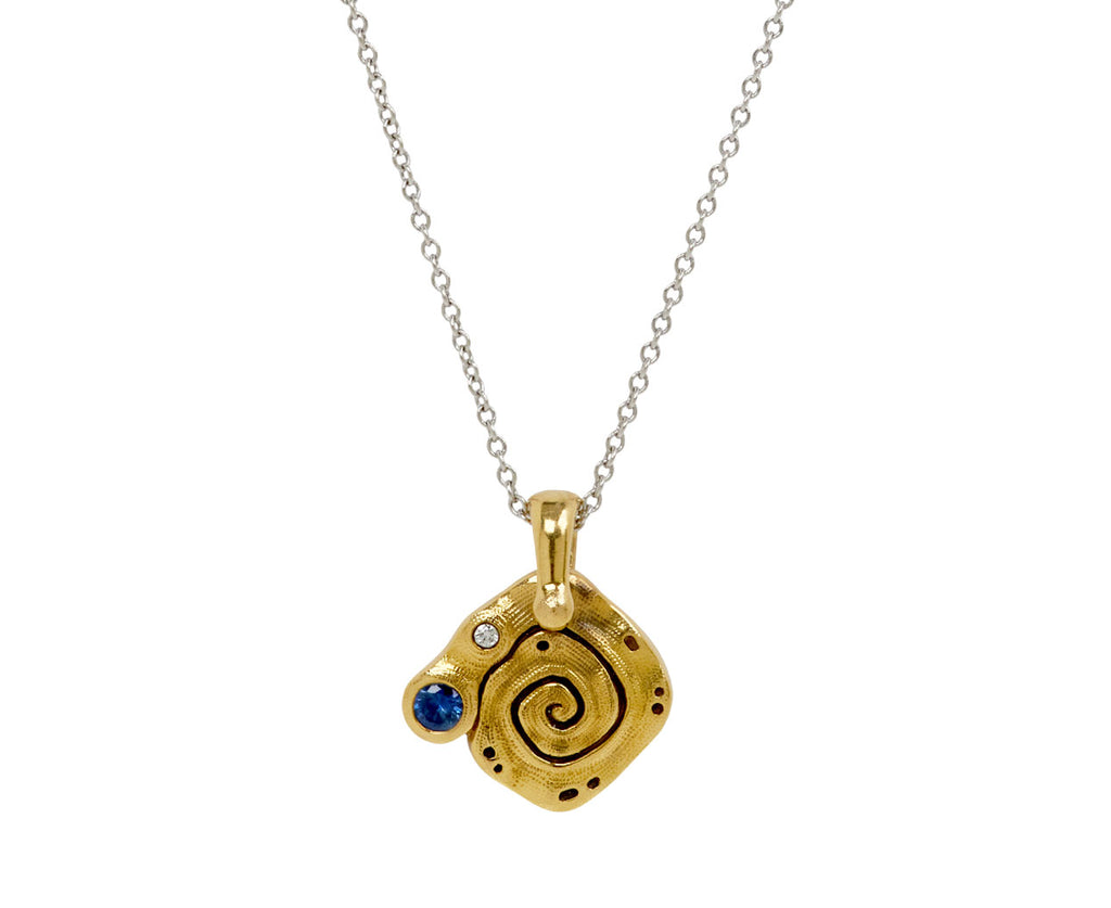 Alex Sepkus Sapphire and Diamond Flora Pendant Necklace 