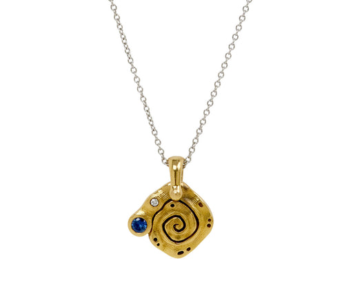 Alex Sepkus Sapphire and Diamond Flora Pendant Necklace 