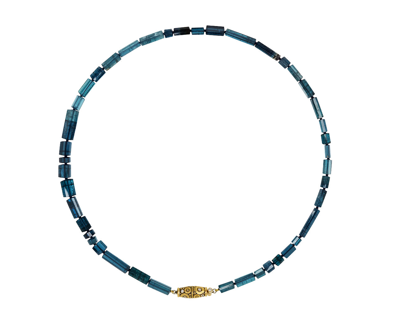 Alex Sepkus Blue Tourmaline Orchard Clasp Necklace