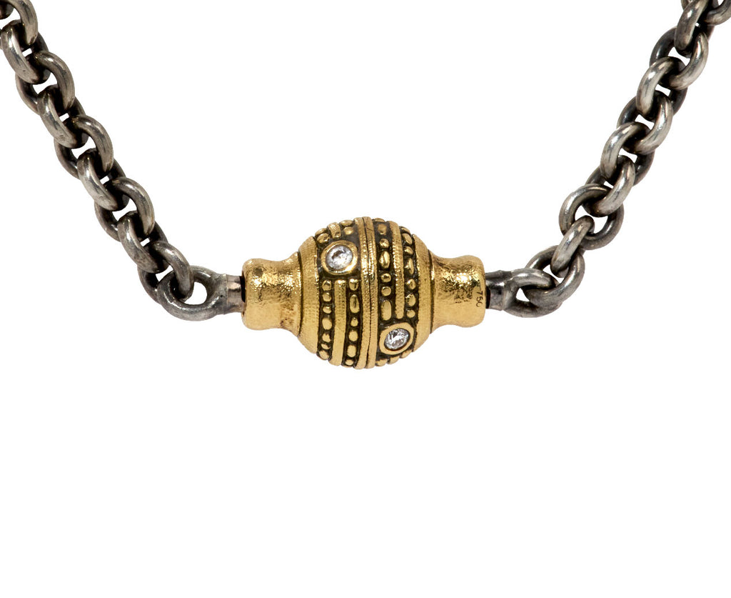 Diamond Bead Vario Clasp Chain Necklace