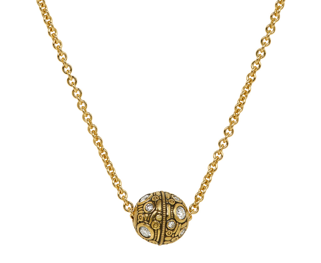Diamond Ball Pendant Necklace
