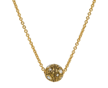 Diamond Ball Pendant Necklace