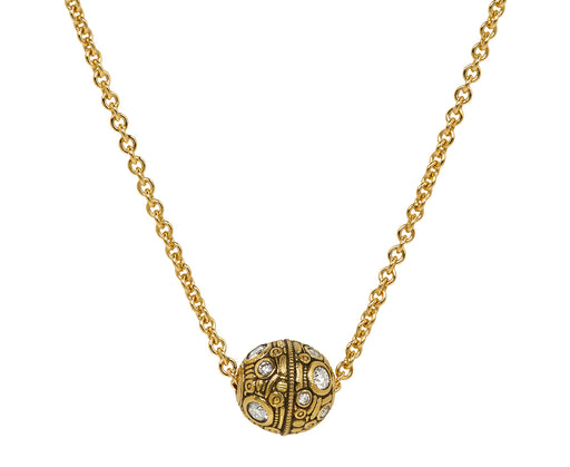 Diamond Ball Pendant Necklace