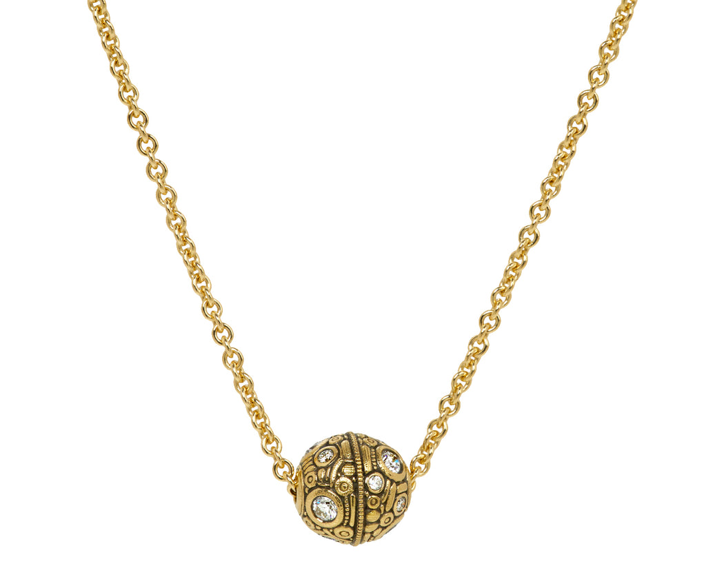 Diamond Ball Pendant Necklace