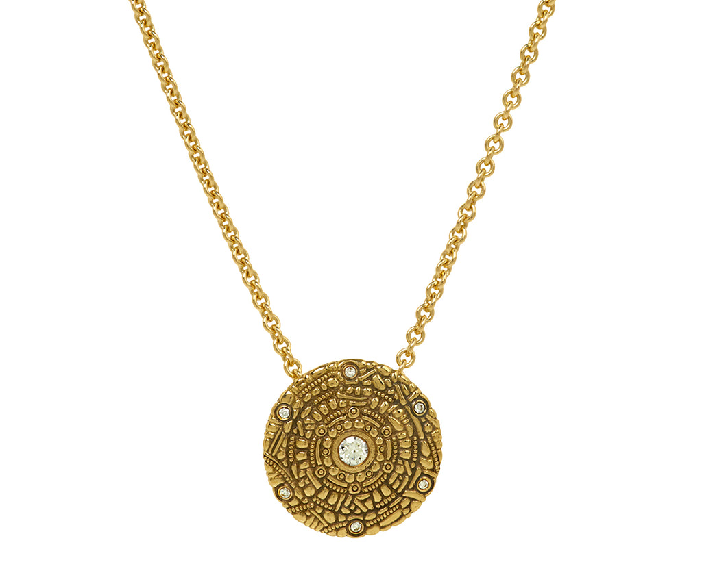 Diamond Shield Pendant Necklace