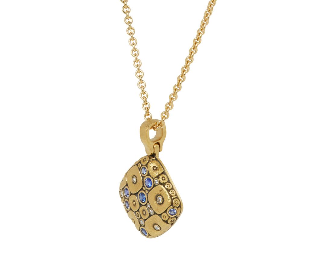 Blue Mix Soft Mosaic Pendant Necklace