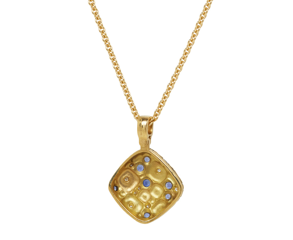 Blue Mix Soft Mosaic Pendant Necklace