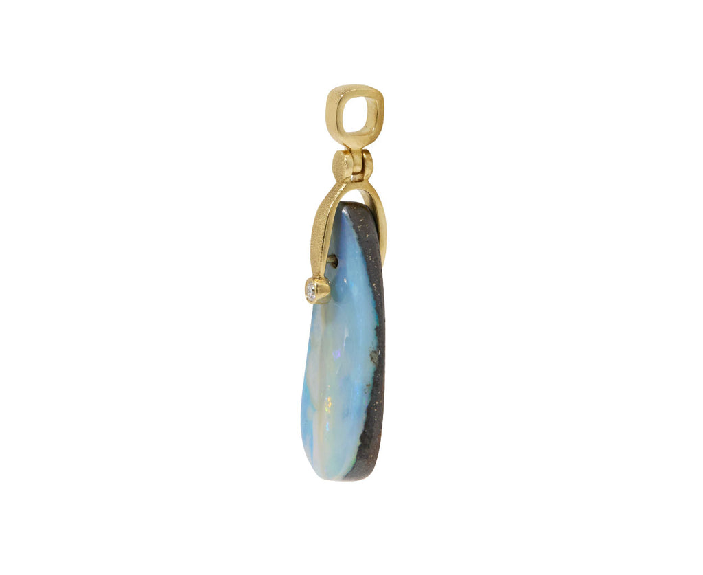 Boulder Opal and Diamond Sticks and Stones Pendant ONLY