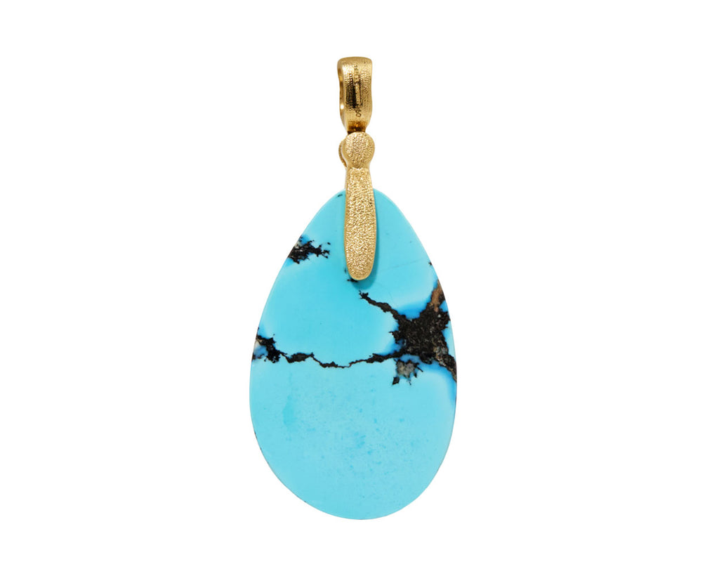 Kazakhstani Turquoise and Diamond Sticks and Stones Pendant ONLY