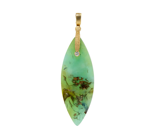 Indonesian Opalized Wood and Diamond Sticks and Stones Pendant ONLY