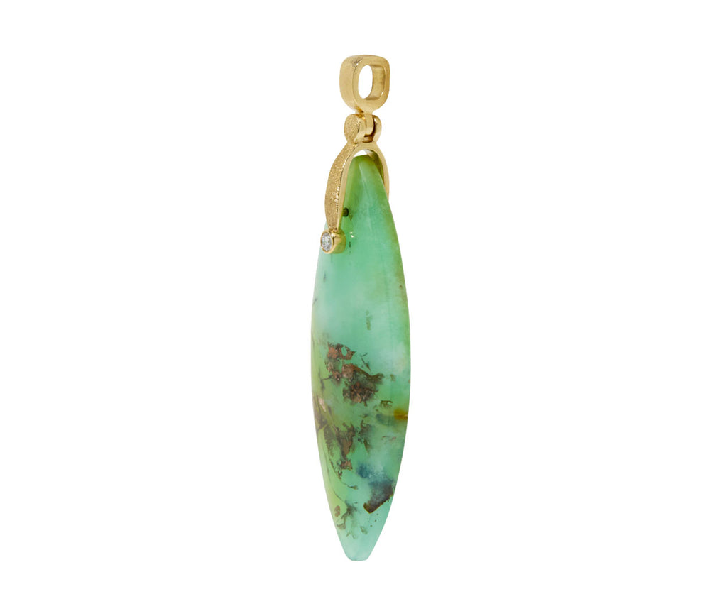 Indonesian Opalized Wood and Diamond Sticks and Stones Pendant ONLY