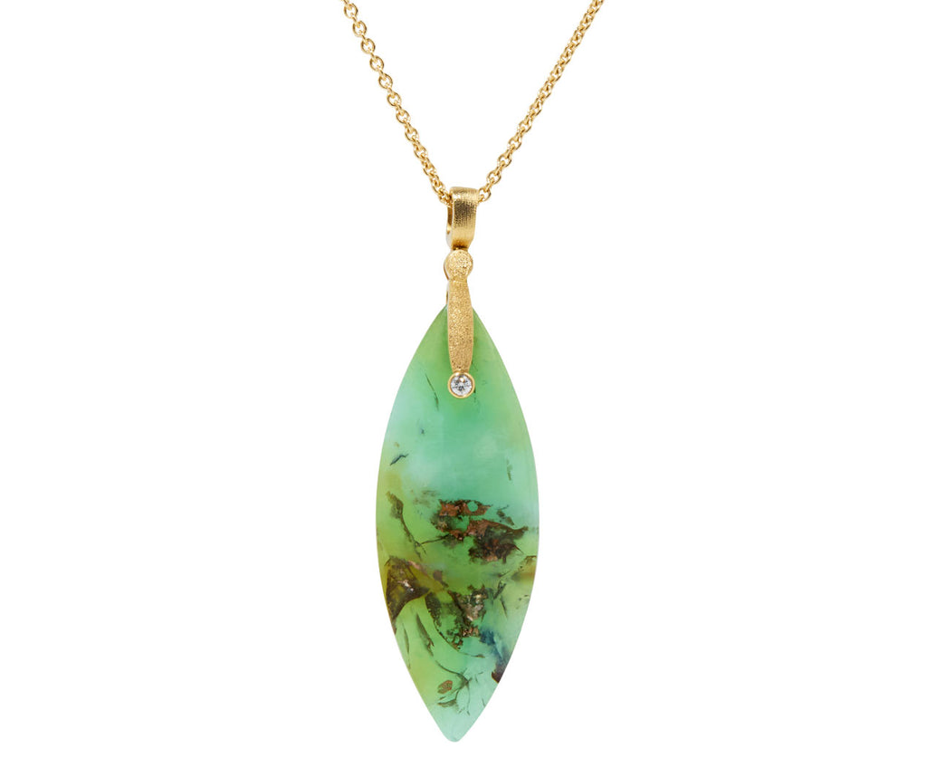 Indonesian Opalized Wood and Diamond Sticks and Stones Pendant ONLY