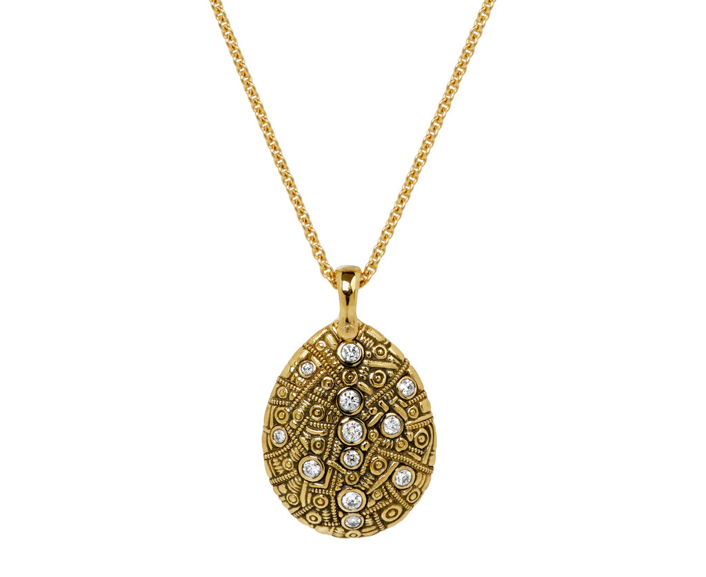 Diamond Tear Drop Pendant Necklace