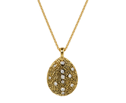 Diamond Tear Drop Pendant Necklace