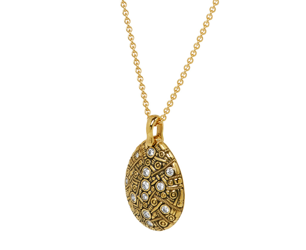 Diamond Tear Drop Pendant Necklace