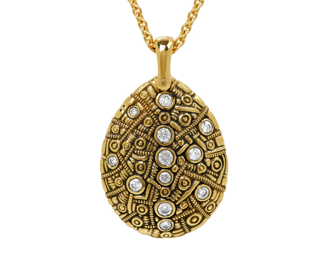 Diamond Tear Drop Pendant Necklace