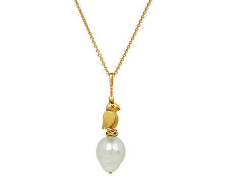 Fable Animals and Strange Characters Baroque Pearl Pendant Necklace