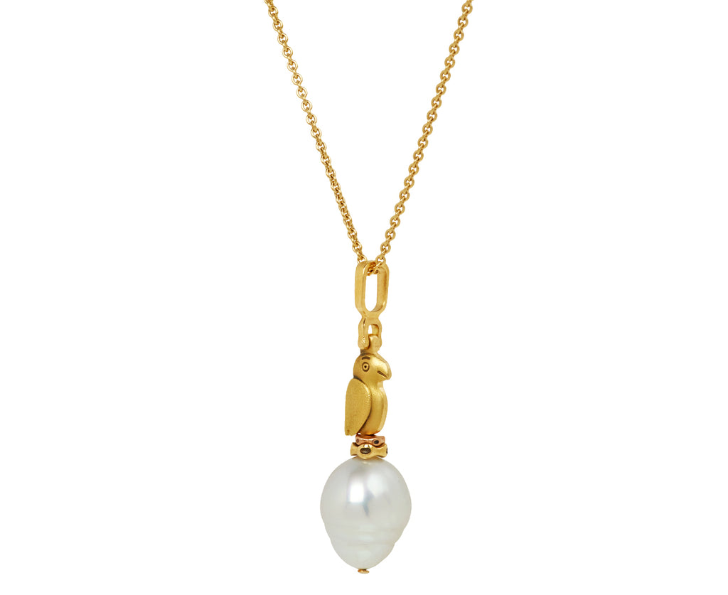 Fable Animals and Strange Characters Baroque Pearl Pendant Necklace