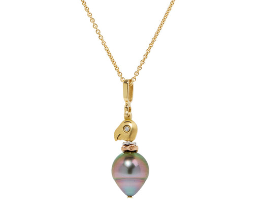 Fable Animals and Strange Characters Pearl Pendant Necklace