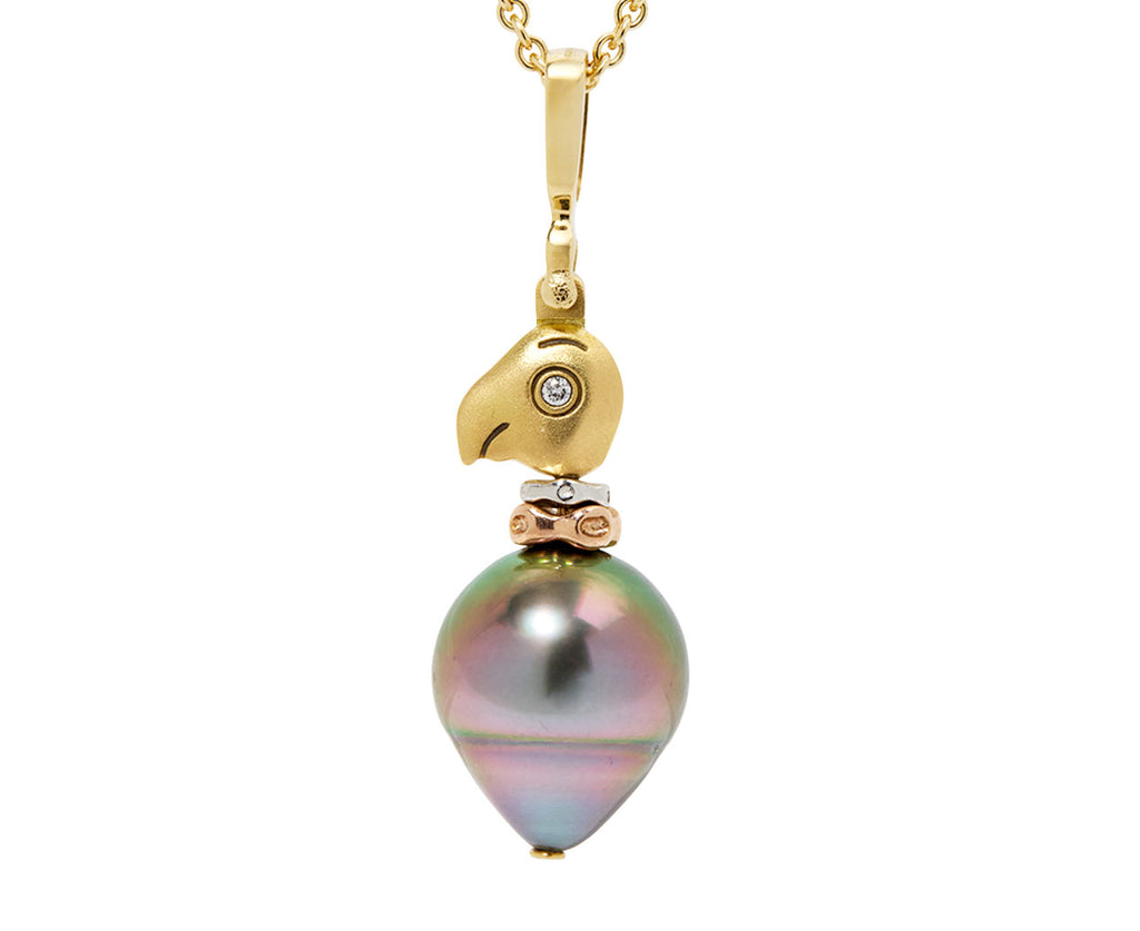 Fable Animals and Strange Characters Pearl Pendant Necklace