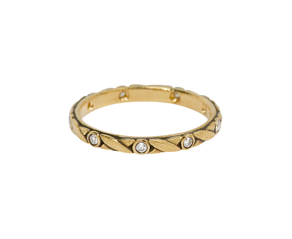 Gold and Diamond Crisscross Band