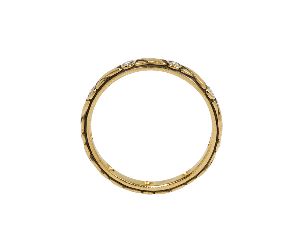 Gold and Diamond Crisscross Band