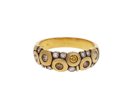 Natural and White Diamond Candy Dome Ring