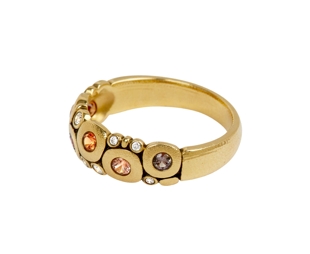Alex Sepkus Cinnamon Spice Sapphire and Diamond Candy Dome Ring - side