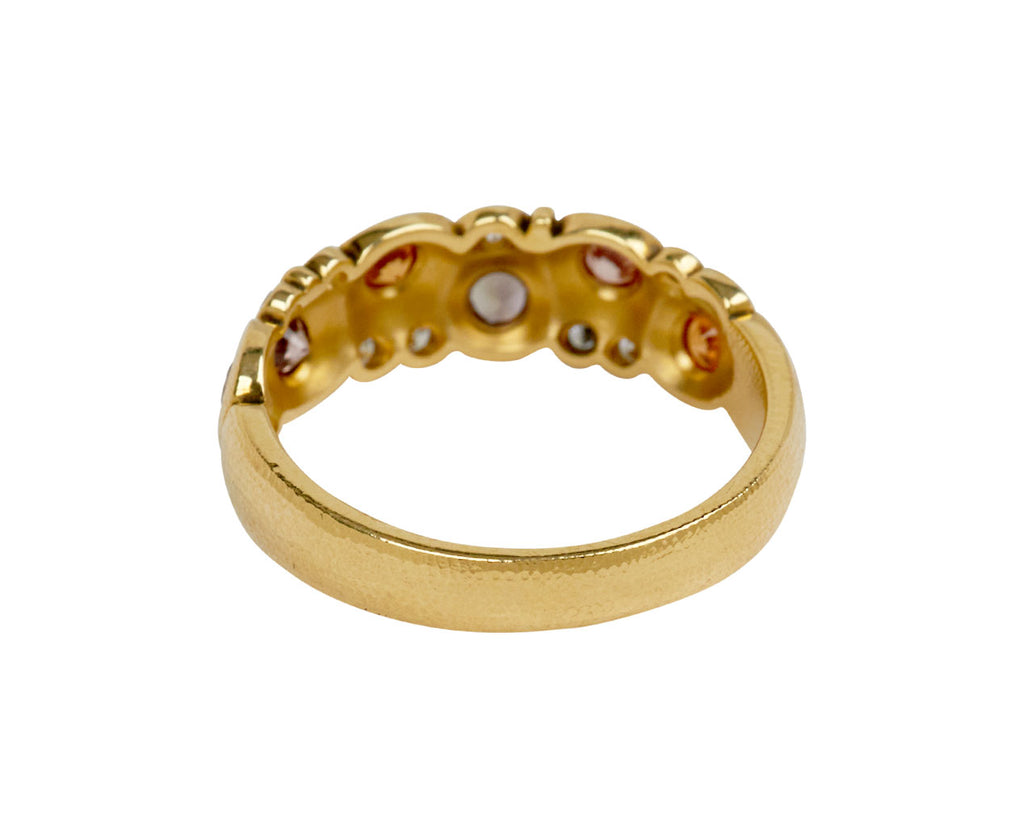 Alex Sepkus Cinnamon Spice Sapphire and Diamond Candy Dome Ring - back