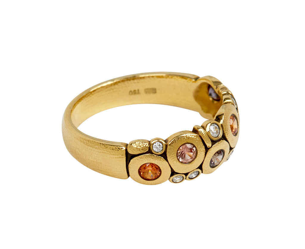 Alex Sepkus Cinnamon Spice Sapphire and Diamond Candy Dome Ring - side