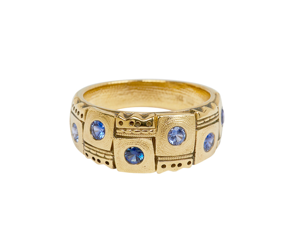 Sapphire Crowned Heads Ring