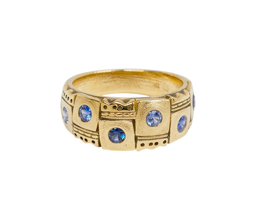 Sapphire Crowned Heads Ring