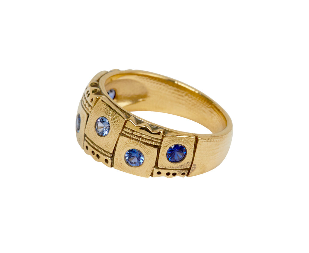 Sapphire Crowned Heads Ring