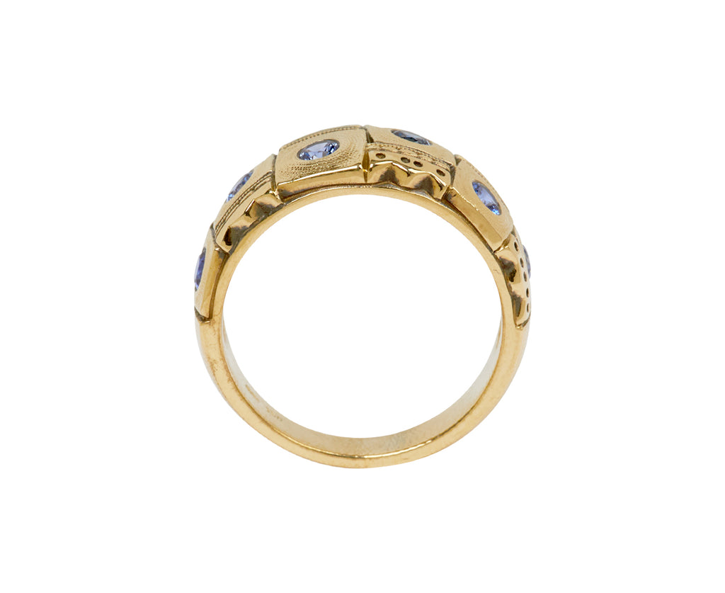 Sapphire Crowned Heads Ring