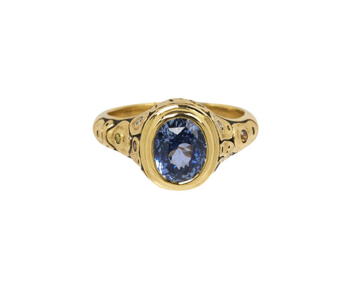 Blue Sapphire and Diamond Emma Ring