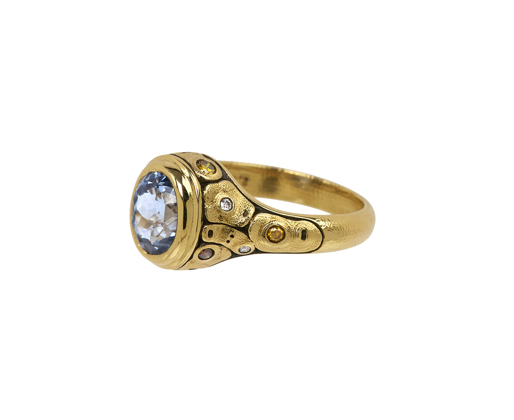 Blue Sapphire and Diamond Emma Ring