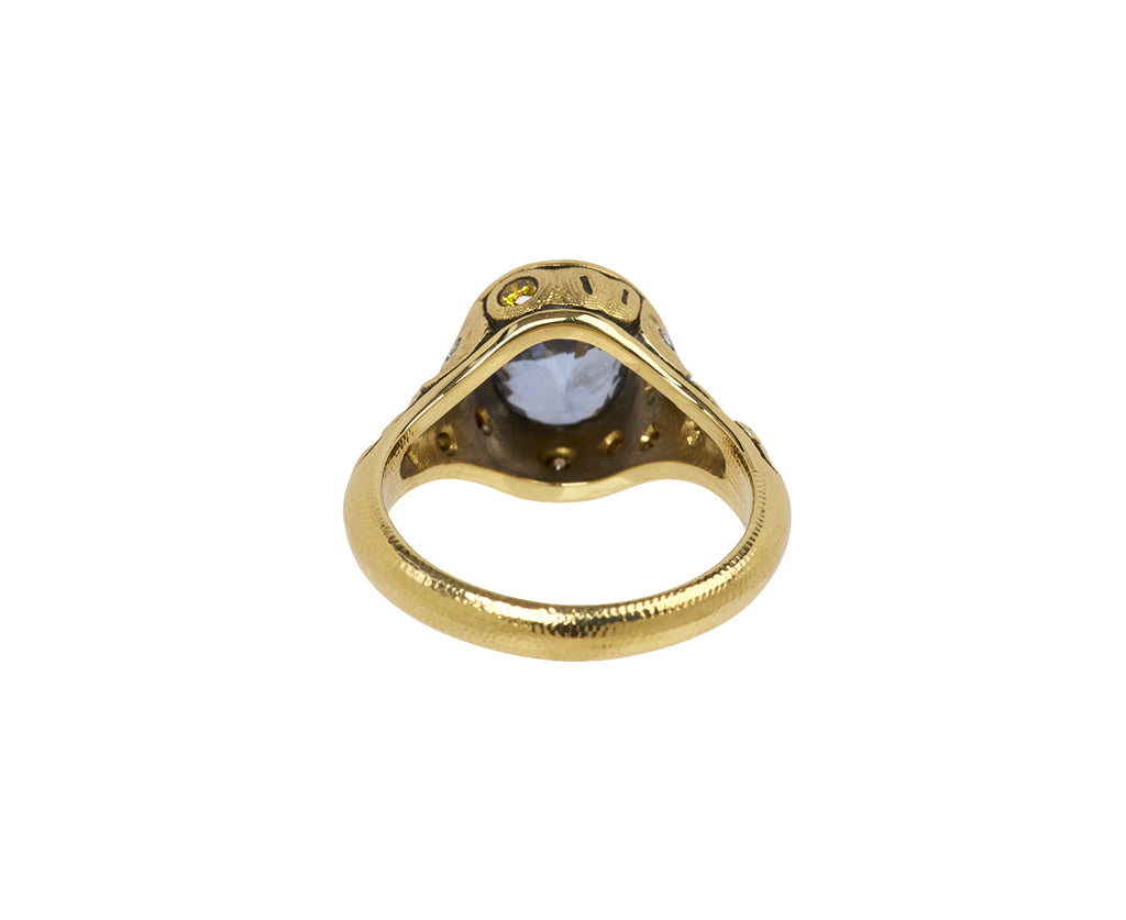 Blue Sapphire and Diamond Emma Ring